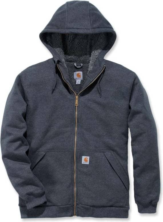 Carhartt Sherpa-Lined Midweight Full-Zip Sweatshirt - Carbon Heather