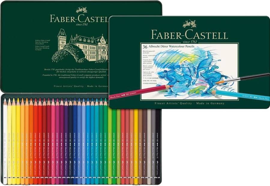 Faber-Castell Albrecht Dürer Watercolour Pencils Tin of 36