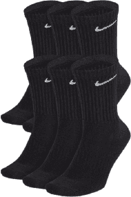 Nike Everyday Cushioned Training Crew Socks 6-pack - Black/White