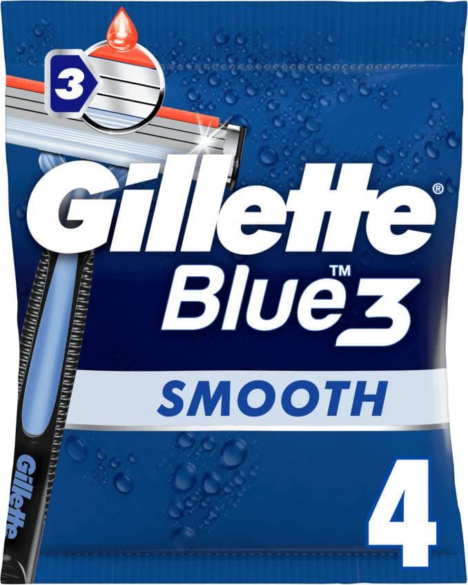 Gillette Blue 3 Smooth 4 -Pack