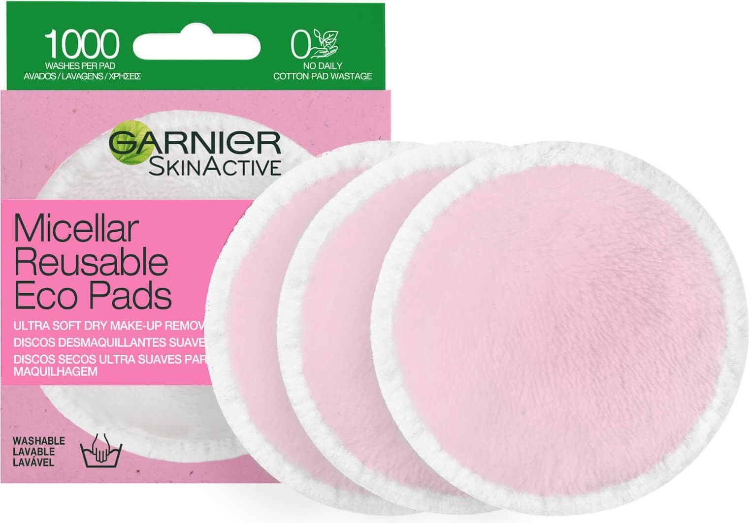 Garnier Micellar Reusable Make-up Remover Eco Pads 3-pack