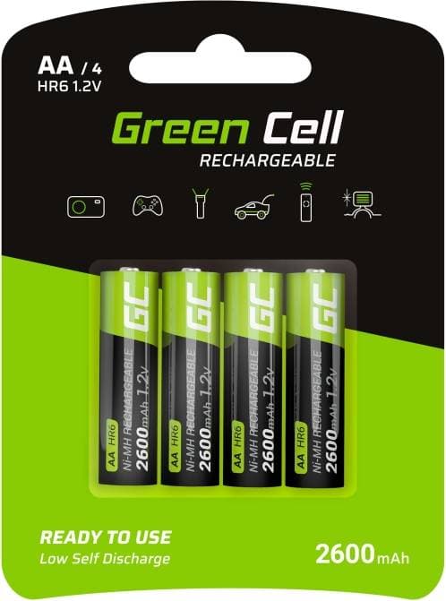 Green Cell NiMH AA 2600mAh Compatible 4-pack