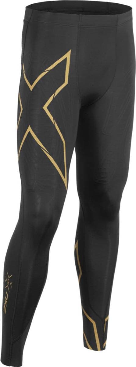2XU Light Speed Compression Tights Men - Black/Gold Reflective