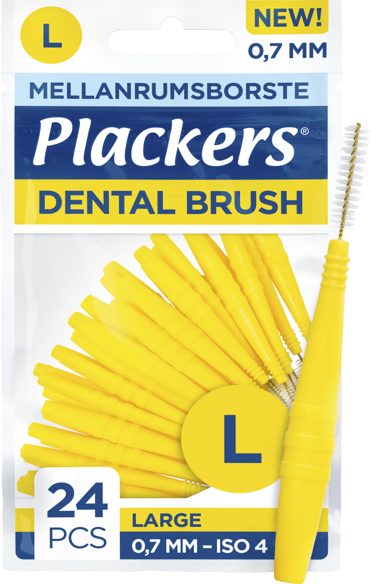 Plackers Dental Brush 0.7mm 24-pack