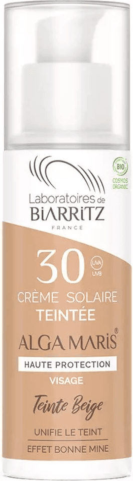Laboratoires de Biarritz Alga Maris Organic Tinted Face Sunscreen SPF30 Beige 30ml