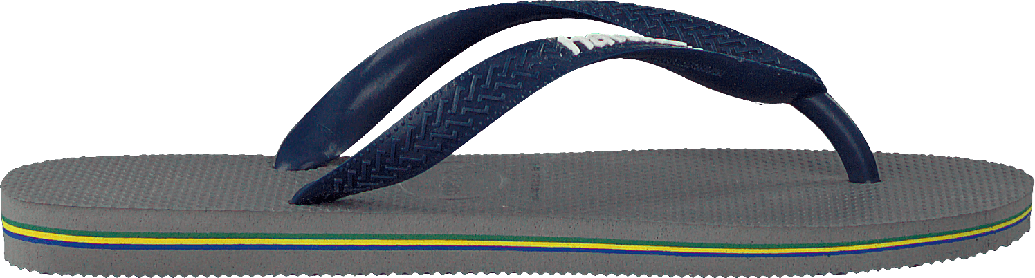 Havaianas Brasil Logo - Steel Grey/Navy Blue