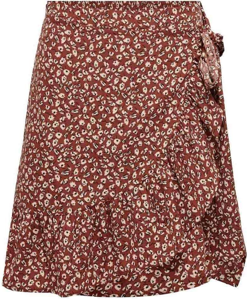 Only Olivia Wrap Skirt - Red/Henna