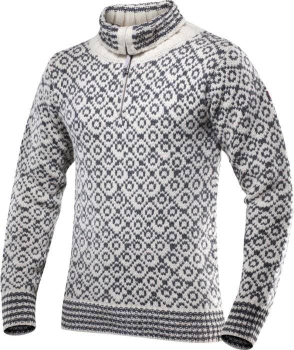 Devold Svalbard Zip Neck Sweater Unisex - Offwhite/Anthracite