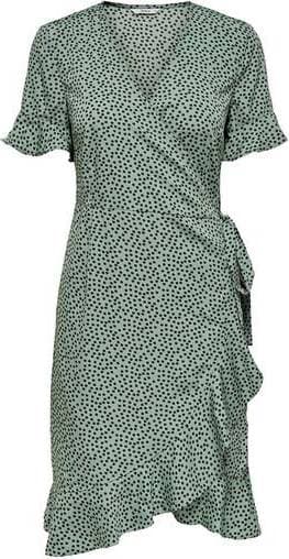 Only Olivia Wrapped Dress - Green/Chinois Green