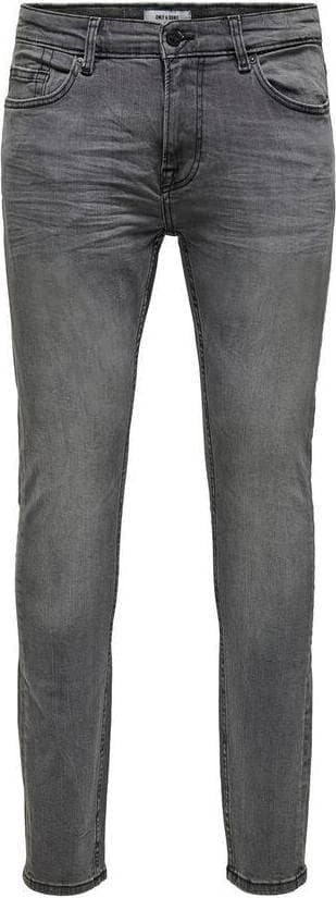 Only & Sons Warp Skinny Fit Jeans - Grey/Grey Denim