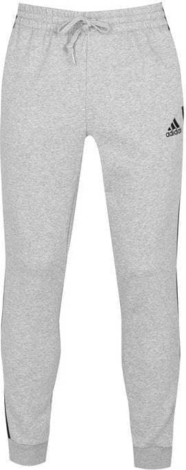 adidas Essentials Fleece Tapered Cuff 3-Stripes Joggers Pant - Medium Grey Heather/Black