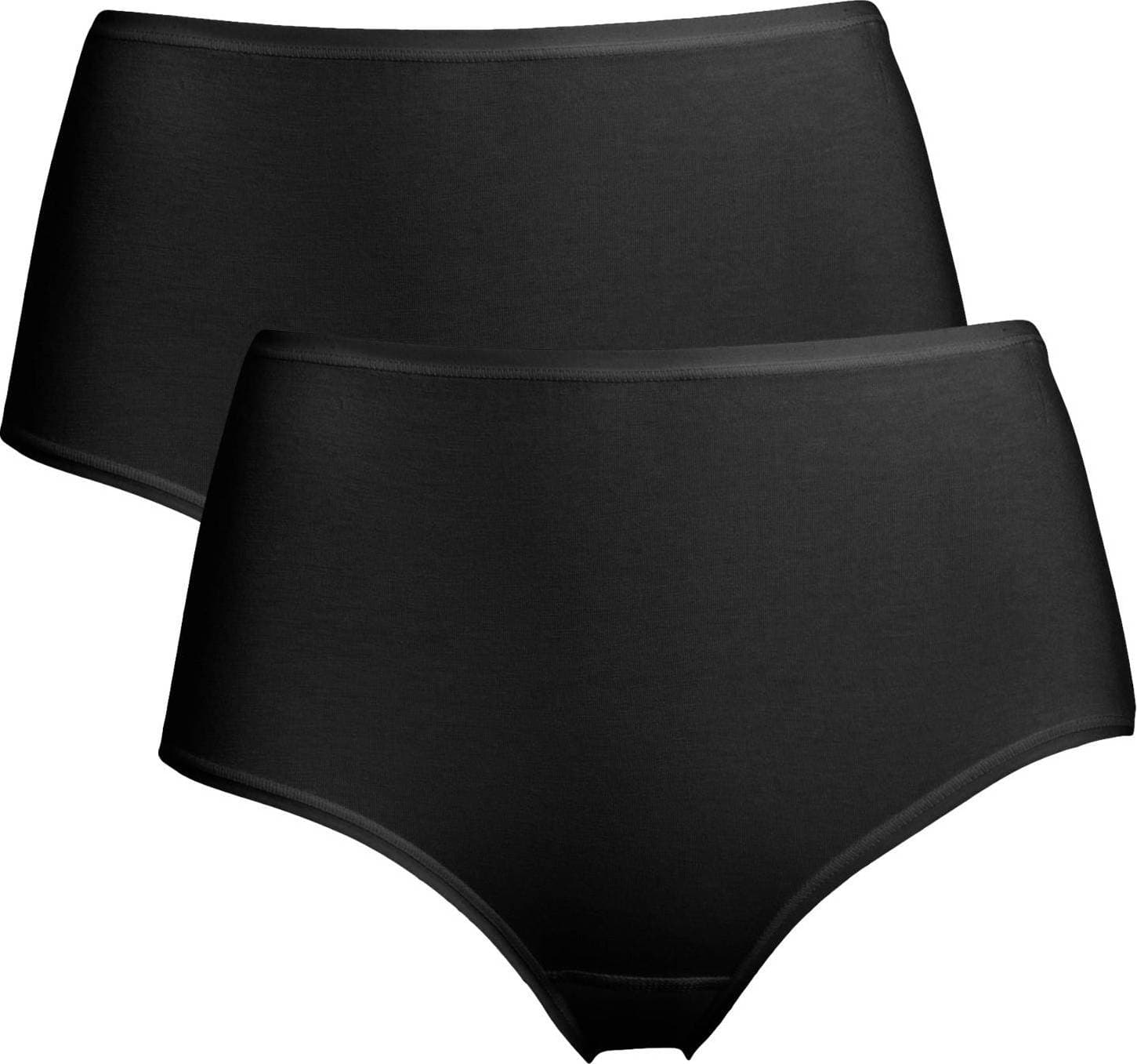 Trofé Bamboo Midi Panties 2-pack - Black