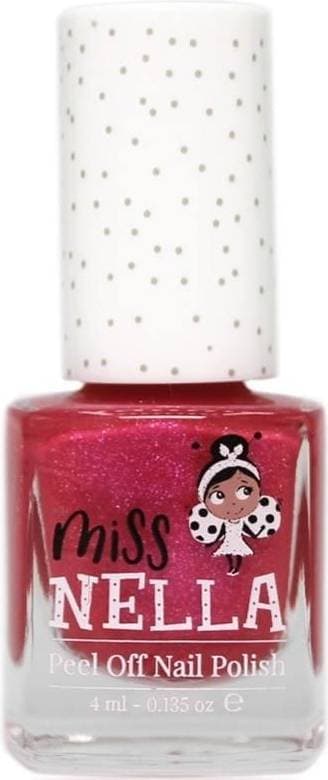 Miss Nella Peel off Kids Nail Polish #801 Tickle Me Pink Glitter 4ml