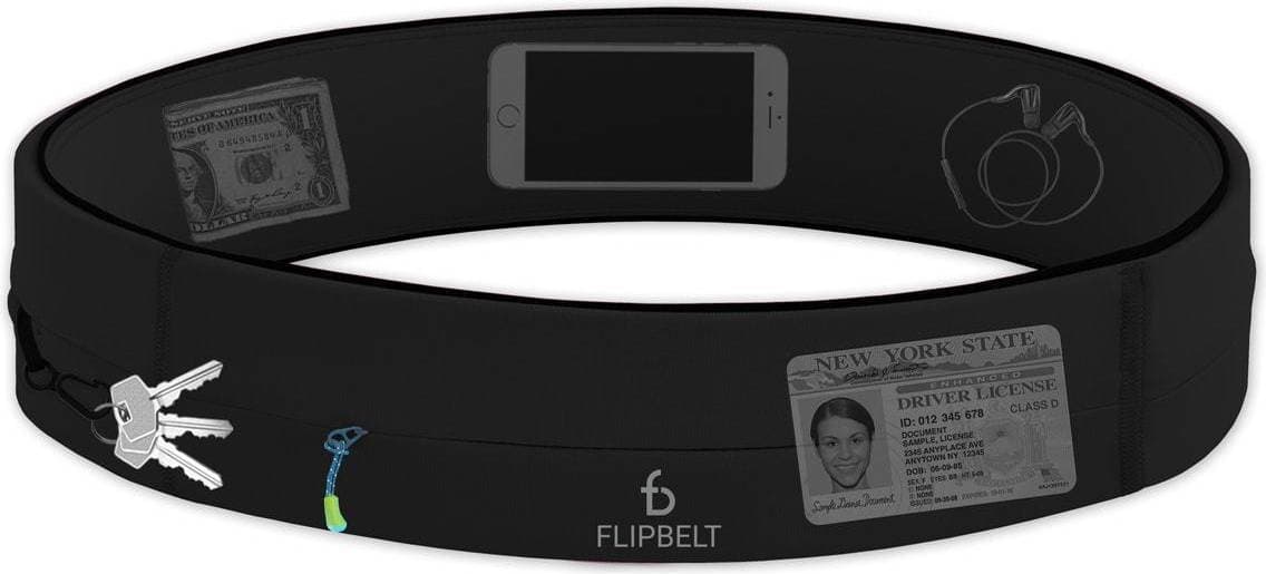 FlipBelt Zipper Running Belt Unisex - Black