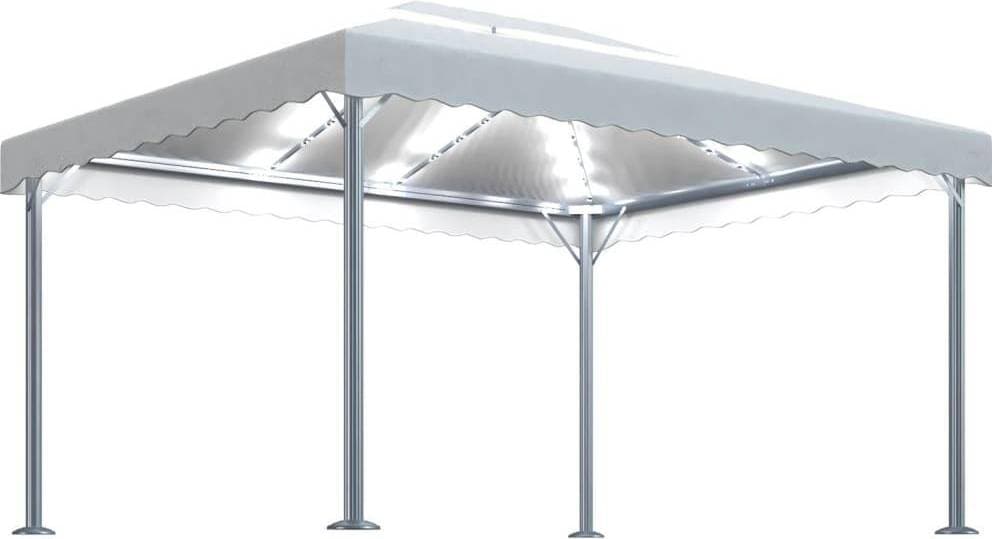 vidaXL Gazebo with String Lights 4x3 m