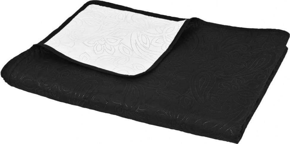 vidaXL 132970 Sängöverkast Vit, Svart (260x230cm)