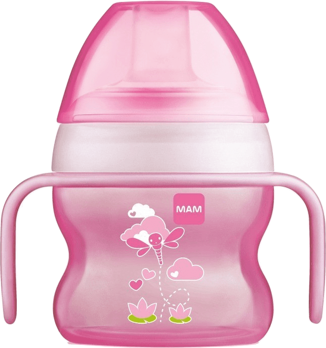 Mam Starter Cup & Glow with Handles 150ml Pink
