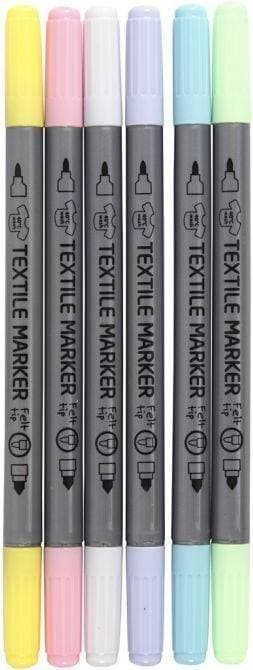 Creativ Company Textile Marker 6-pack