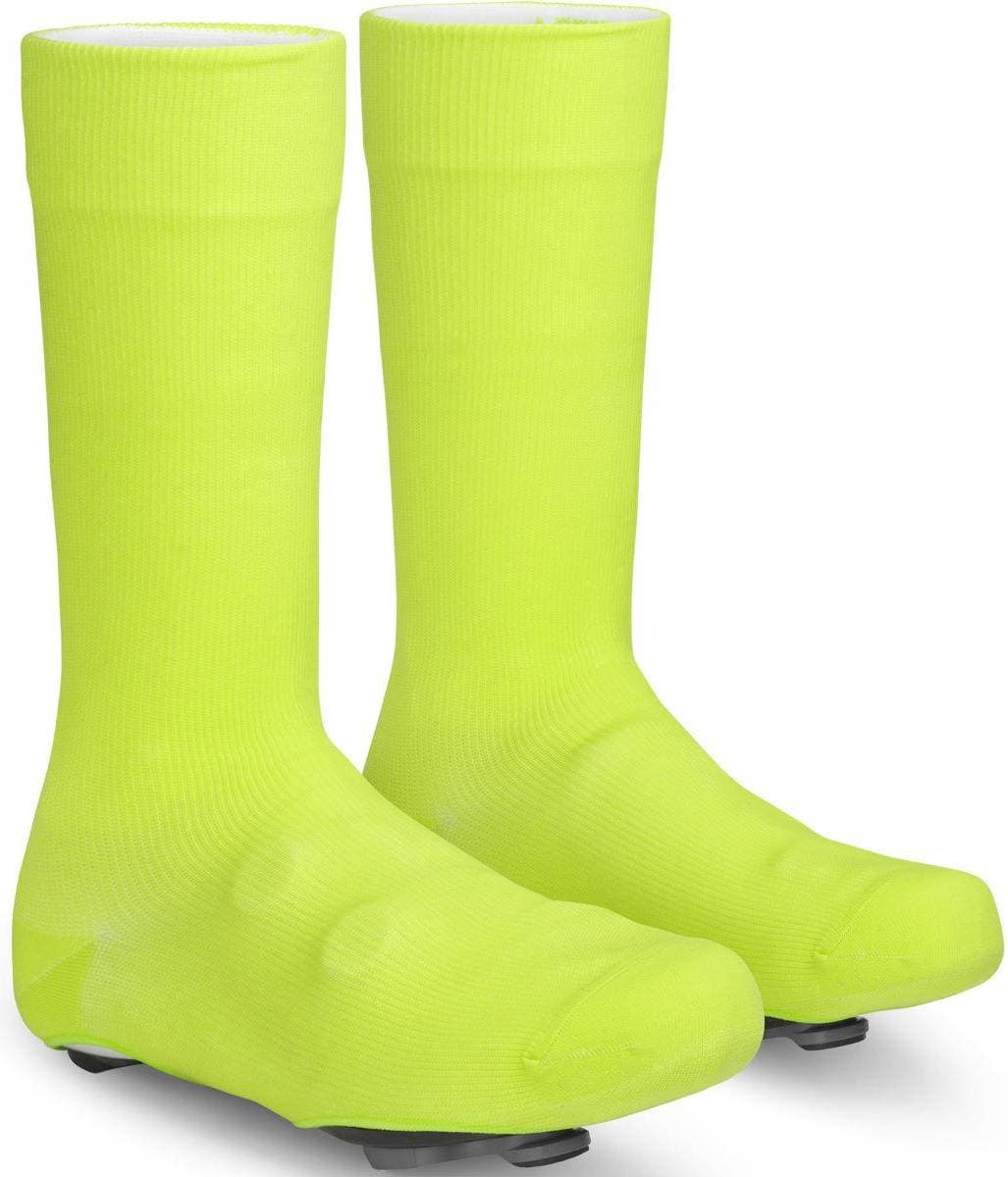 GripGrab Flandrien Waterproof Knitted Road Shoe Covers Yellow Hi-Vis