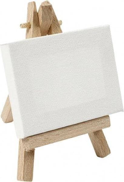 Creativ Company Målarduk, H: 11,5 cm, B: 8 cm, stl. 8x6x1 cm, vit, 1 st