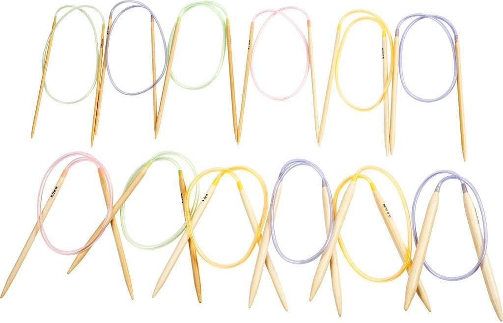 Creativ Company Rundstickor 3-10 L 60-80 cm, bambu, 12 st