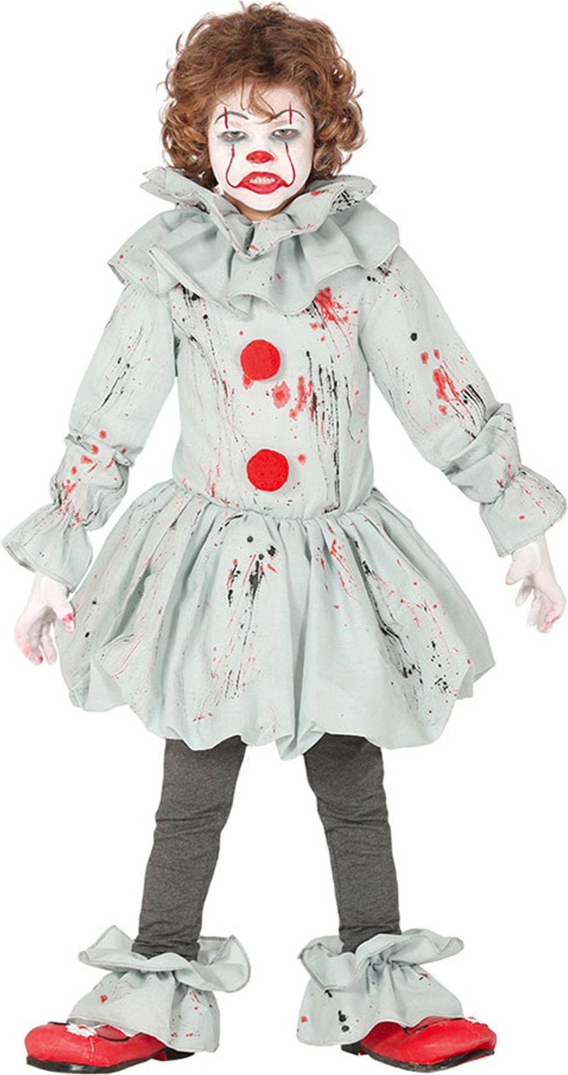 Fiestas Guirca Skräckclown Barn Maskeraddräkt