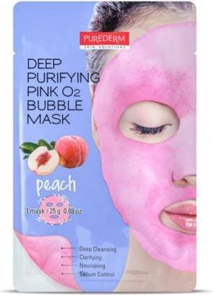 Purederm Deep Purifying Pink O2 Bubble Mask "PEACH" 25 g