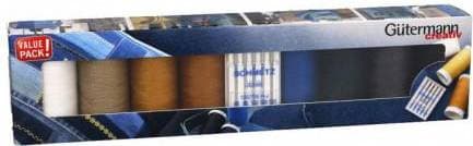 Gutermann Sytrådset För Jeanstyg Gütermann 100 M X 8 St Inkl. Nålar