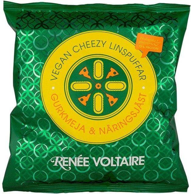 Renée Voltaire Vegan Cheezy Linspuffar Gurkmeja & Näringsjäst 60g 1pack