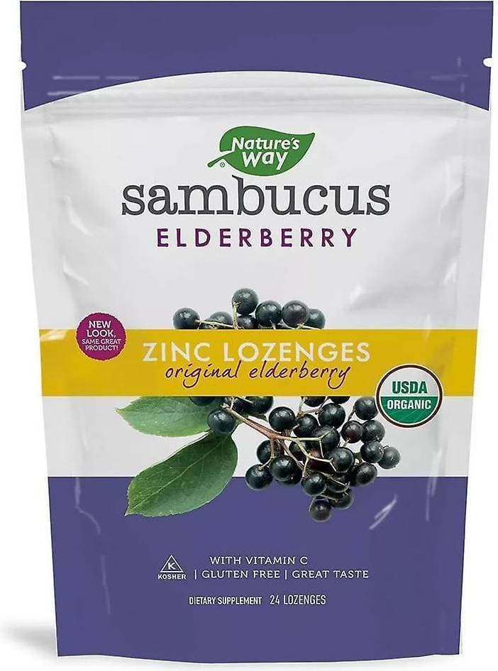 Nature's Way Organic Sambucus Zinc Lozenges - 24 Lozenges