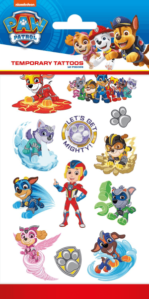 Nickelodeon barntatueringar Mighte Pups juniorpapper 12 bitar