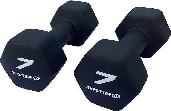 Master Fitness Neoprene Dumbbell 2x7kg