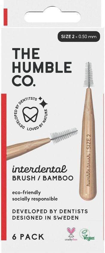 The Humble Co. Bamboo Interdental Brush 2-0.5mm 6-pack