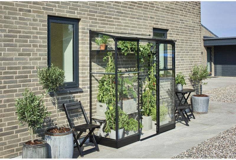 Halls Greenhouses Qube 26 1.2m² Aluminium Säkerhetsglas