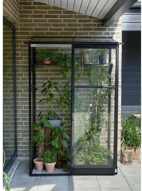 Halls Greenhouses Qube 24 0.8m² Aluminium Glas, Säkerhetsglas