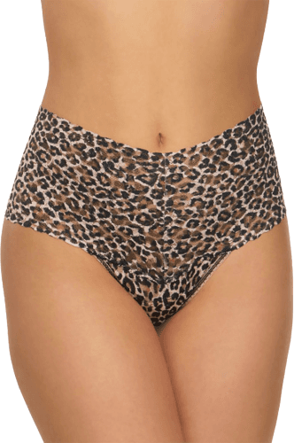 Hanky Panky Printed Retro Lace Thong - Leopard