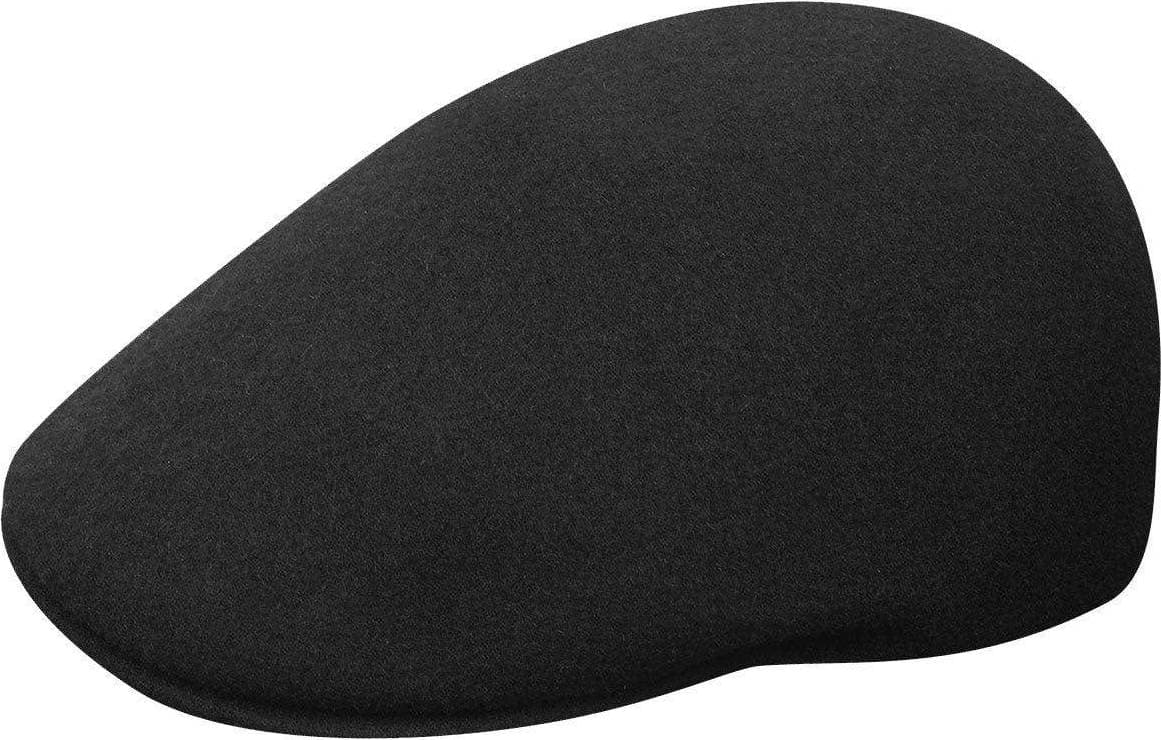 Kangol Seamless Wool 507 Black Flat Cap - Svart