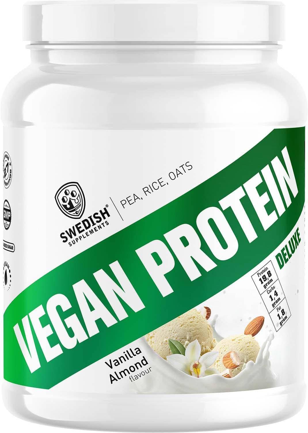 Swedish Supplements Vegan Protein Delux Vanilla Almond 750g