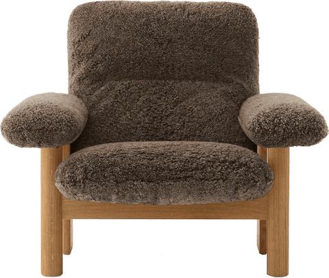 Menu Brasilia Mörkbetsad Ek Bouclé 02 Beige Fåtölj 82cm
