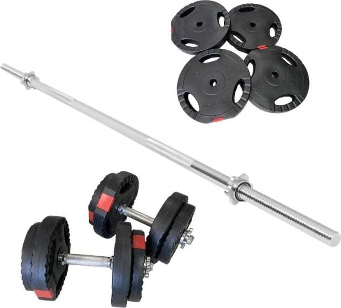 Gorilla Sports Pro Trigrip Dumbbell & Barbell Set 60kg