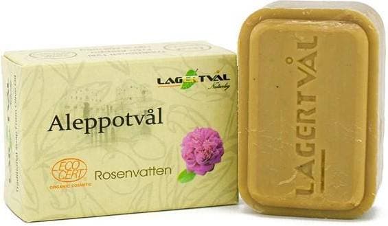 Lagertvål Aleppotvål Rosenvatten 100g
