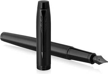 Parker IM Metallic Black Black PVD Fountain pen F blue