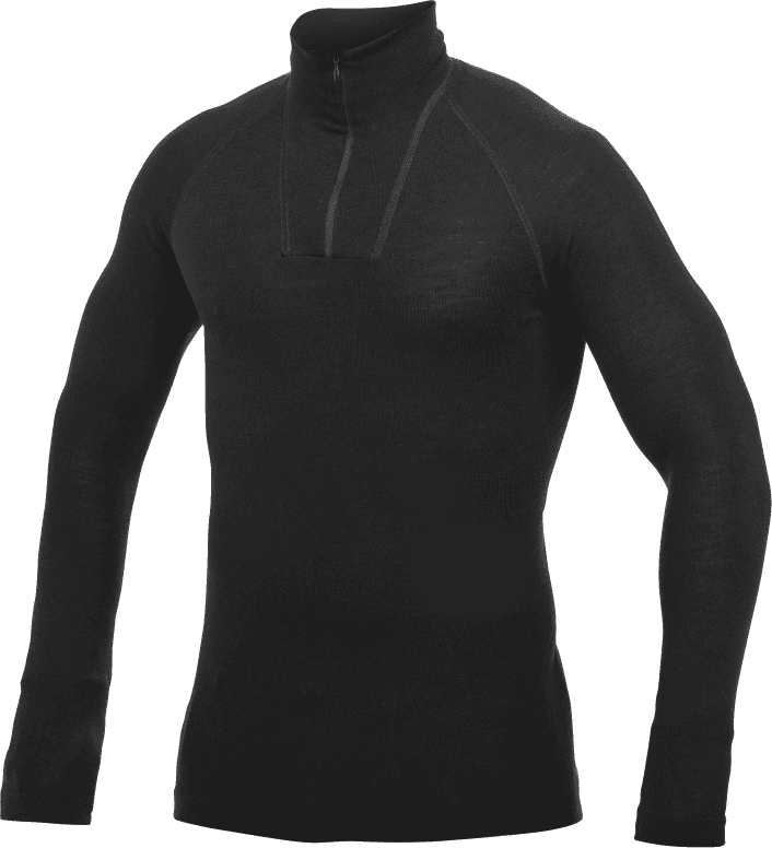 Woolpower Zip Turtleneck Lite Unisex - Black