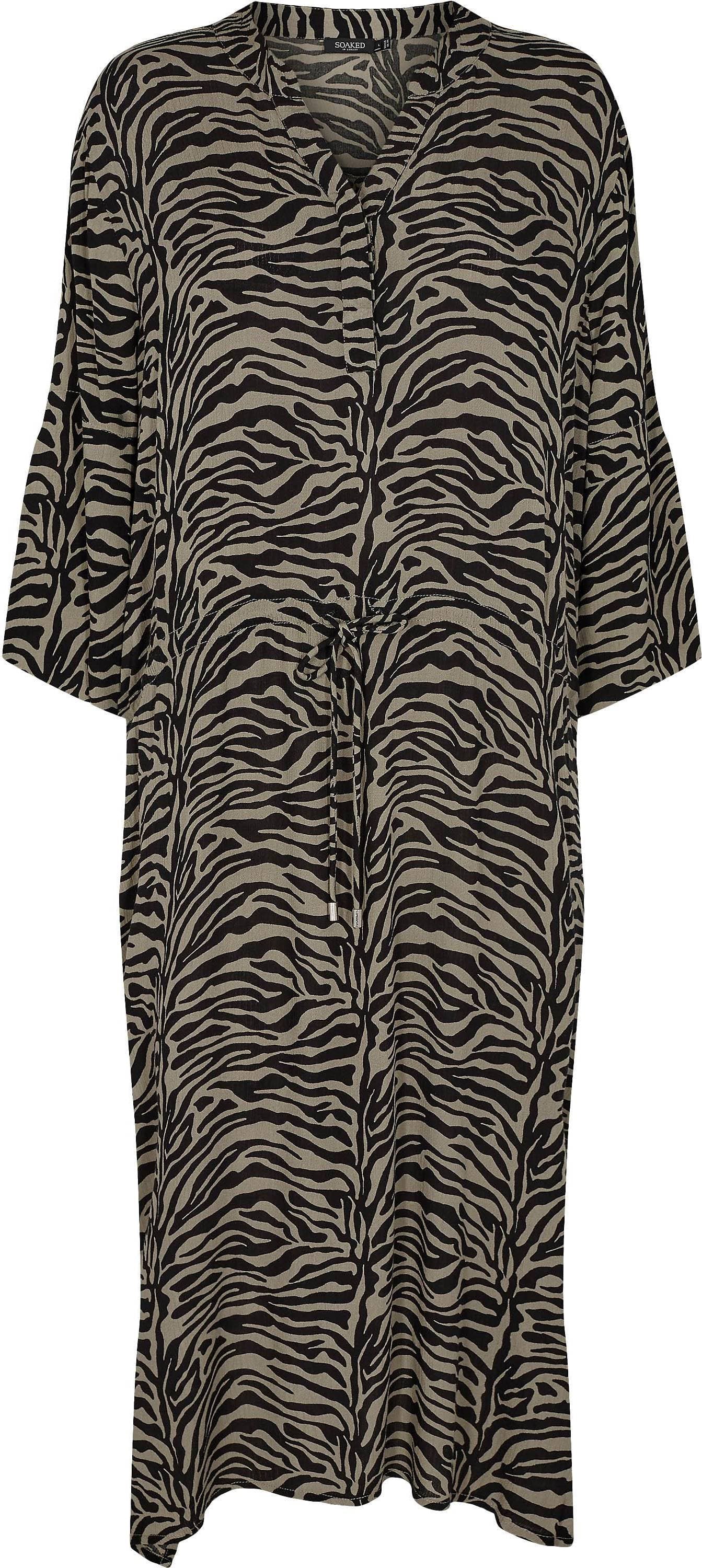 Soaked in Luxury Zaya Dress - Beige Zebra