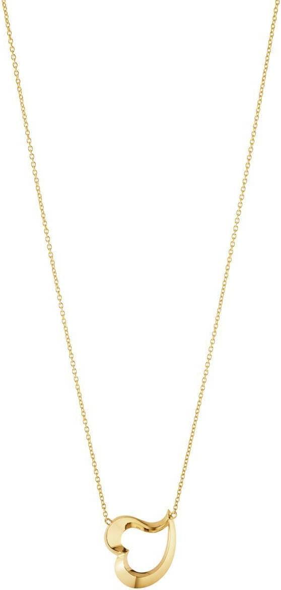 Georg Jensen Love Leaf Heart Necklace - Gold