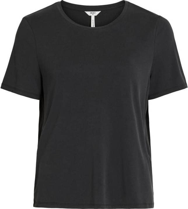 Object Annie Round Neck T-shirts - Black