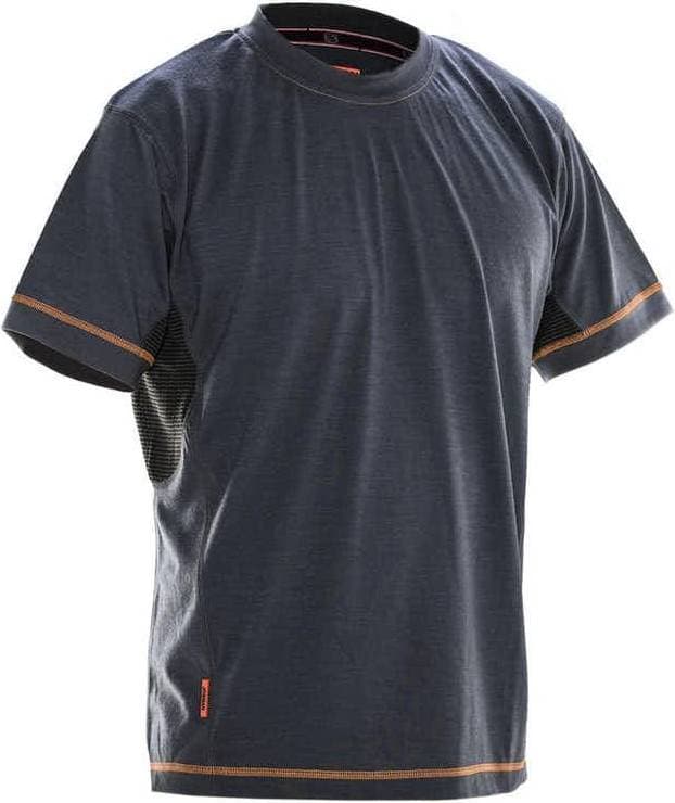 Jobman T-shirt Dry Tech Merinoull MGrå/Svart