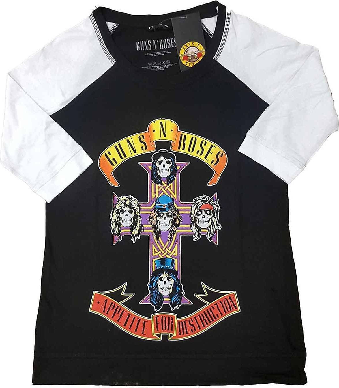 ROCK OFF Guns N' Roses: Unisex T-Shirt/Appetite Washed (Dip-Dye) (Medium)