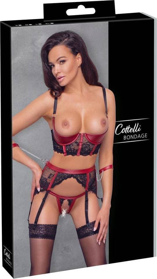 Cottelli Collection Bondage Shelf BH-Set - Red