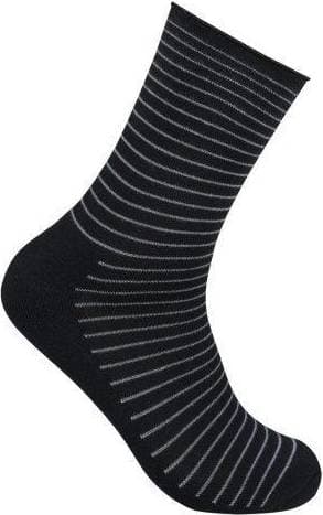 Life Wear Diabetic Socks with Roll Top in Bamboo - Black Stripe
